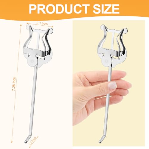 image for KITANIS Trumpet Lyre,2 Pack Silver Mellophone Lyre for Marching Band w