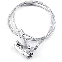 Laptop Security Lock, Computer Lock Cable Chain, Theft Deterrent, 4 Digit Password for Smartphone Laptop Tablets PC