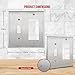 ENERLITES Combination Toggle Light Switch or Decorator Switch Metal Wall Plate, Corrosive Resistant, Size 2-Gang 4.50