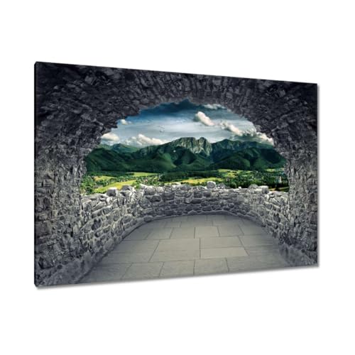 Peinture imprimée sur toile motif paysage de montagne Tatra décoration murale salon 90x60