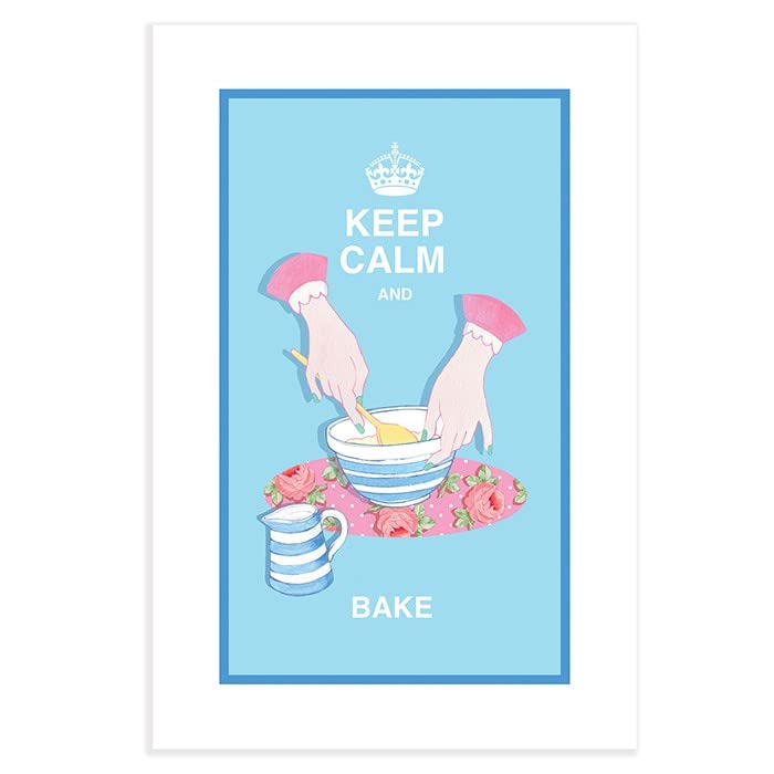 Keep Calm And Bake Single Tea Towel