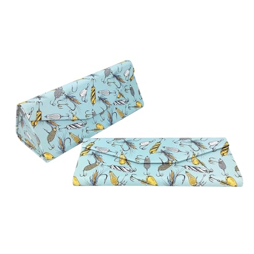 Image of Real Sic Glasses Case for Men and Women - Magnetic Folding Hard Shell Sunglass Holder - Inspired by Activities /Hobbies