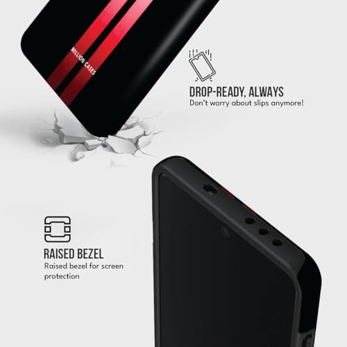 Image of MILLION CASES Back Cover Case for OnePlus 12 Scratch Resistant Anti-Slip Polycarbonate Shockproof Protective Durable Never Settle Crystal Case for Men & Boys(Red)