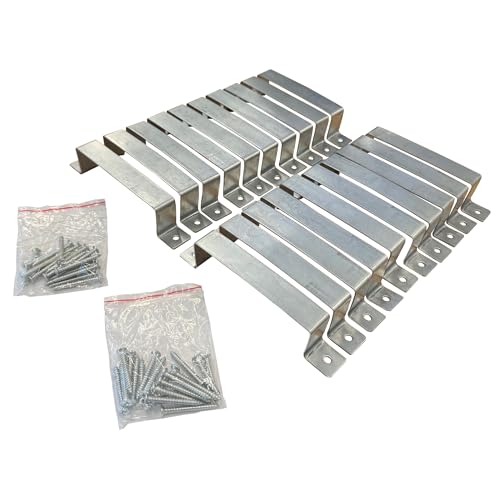 Selections Fence Panel Security Bracket Set Galvanized Steel Post Clips Stop Rattling - Pack of 20