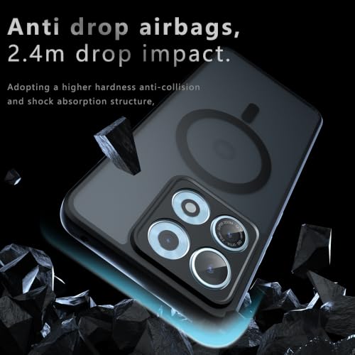 Image of QUIETIP Magnetic Case for Motorola Edge 70 Max with Screen Protector,Compatible with MagSafe Black
