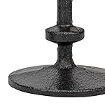 Stonebriar SB-6282A2 5" Black Cast Iron Metal Taper Candle Holder Set, Set of 2 - Image 3