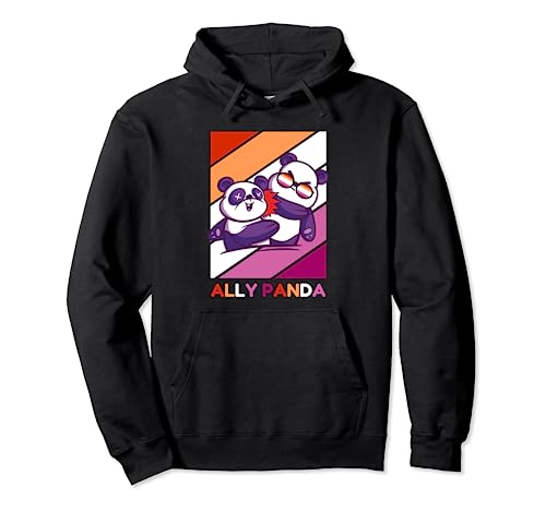 Allypanda Pride Parade Panda LGBTQ Panda Lesbian Pride LGBT Pullover Hoodie