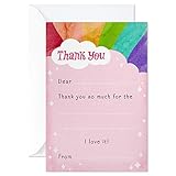 Hallmark Kids Fill in the Blank Thank You Cards, Rainbow (20 Cards with Envelopes) (5STZ1022)