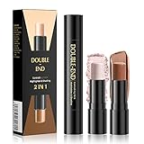 Contour Stick, Cream Contour Stick Makeup,Bronzer Stick,2 in 1 Highlight and Contour Stick, Face Mak