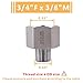 DERPIPE Forged Reducer Adapter Fitting - Stainless Steel 304 Reducing Pipe Connector, 3/4