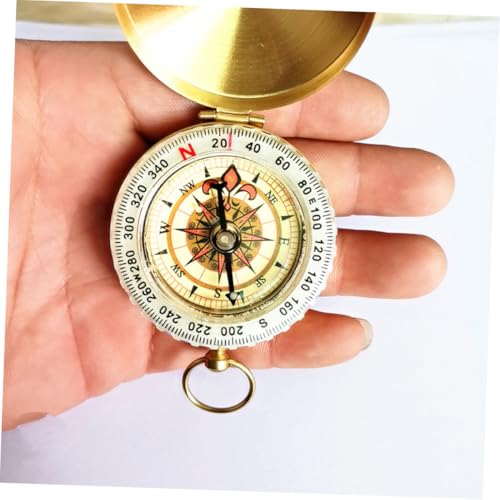 Brújula de Bolsillo Retro de Cobre para Camping miniatura 6