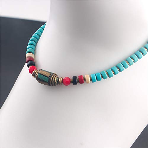 Image of kelistom Bohemian Ankle Bracelets for Women Handmade Natural Stone Beaded Chain Anklet