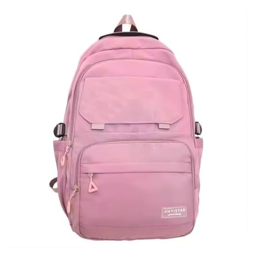 Mochila Bolsa Fofa Feminina Masculina Estilosa Elegante Academia Impermeável Escolar Viagem Trabalho Treino Fashion Mochilas Para Notebook Moderna Leve Passeio (Rose)