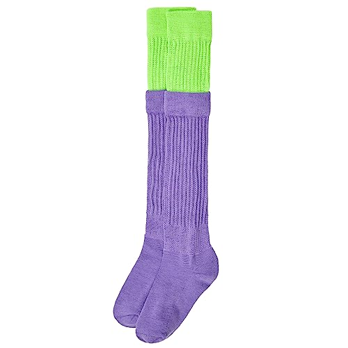 Image of Zando Slouch Socks for Women - 80s 90s Knee High Scrunch Socks Soft Long Stacked Boot Sock Warm Winter Sock Daily Wear