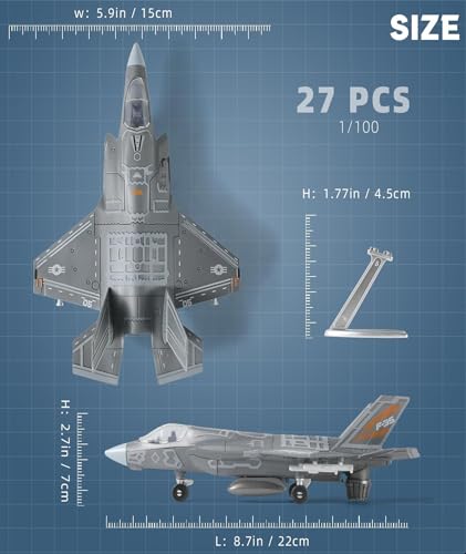 Image of Fighter Jet Toy, Fighter Jet Model, Fighter Jet, 1:75 F-35 Stealth Fighter Model, Highly Detailed Collectible for Aviation Enthusiasts, for Home and Office Display