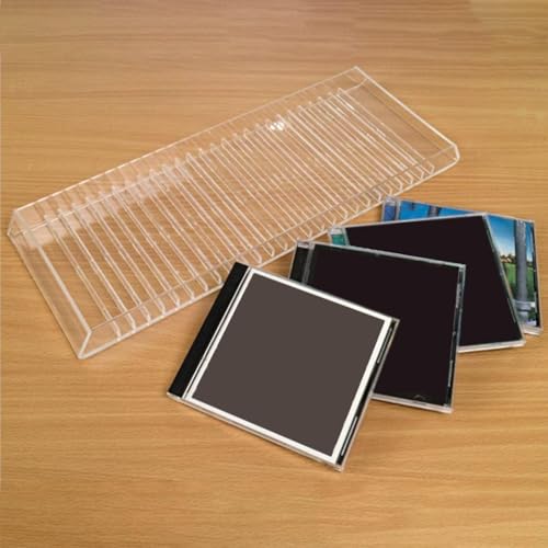Organizador de CD de acrílico transparente y expositor eficiente de música 8