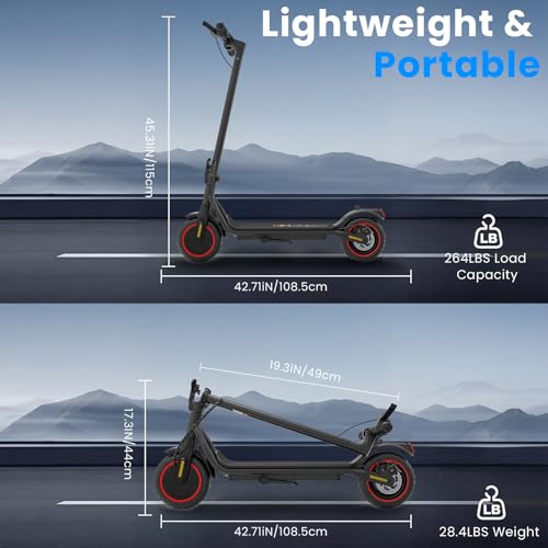 Image of Electric Scooters - Electric Scooter for Adults, 500W /1500W Motor, 18 /21 /25 Max MPH, 21 /28 Miles Range, APP Control, Cruise Control, Lightweight Foldable E-Scooter