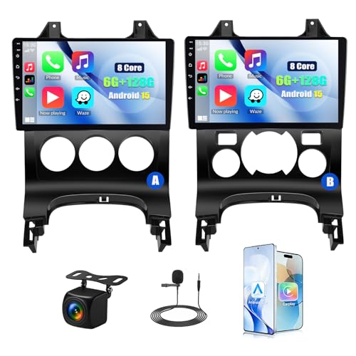 Android 15, 6 Go+128 Go 8 Cœurs GOHHDL Autoradio pour Peugeot 3008 2009-2015, écran Tactile 9 Pouces 2 DIN avec sans Fil Carplay Android Auto WiFi GPS FM/RDS...