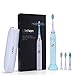 Produktbild Lächen Sonic Whitening Elektrische Zahnbürste Schallzahnbürste mit 4 Aufsteckbürsten und Timer, 5 Modi USB Aufladung 60 Tage Akkulaufzeit, IPX7 wasserdicht, mit Reisetasche, Cyan