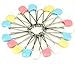 SPHTOEO 50PCS Baby Safety Pins 2.2'', Stainless Steel Cloth Diaper Pins with Locking Heads, Assorted Color Nappy Pins for Prefolds, Flats, Laundry, Sewing & Craft Projects