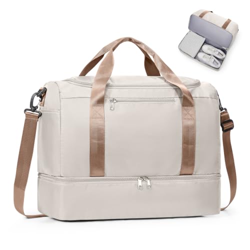 Small Travel Duffle Bag with Shoe Compartment, 35L Personal Item Bag by ONXTHIN - Used condition - US$20.75