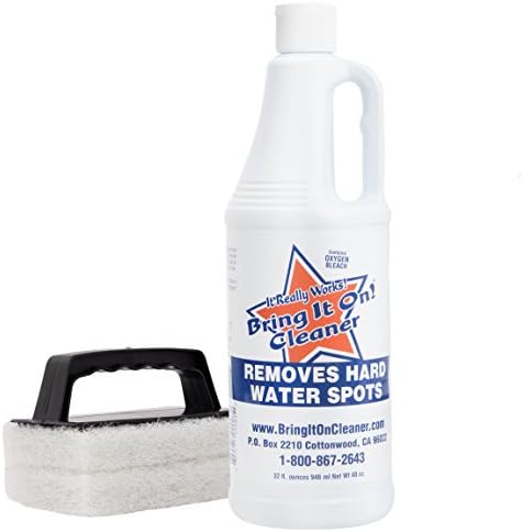 Bring It, Glass and Ceramic Cook Top Cleaner, Clean Stove Tops, Clean Pots and Pans, Non Scratching, Heavy Duty 32 oz Plus Scrub Handle and Pads