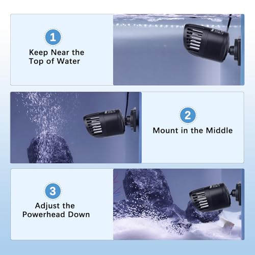 Strömungspumpe für Aquarien Hygger 2000 LPH Wavemaker 3W