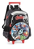 Mochila de Rodinhas Com Alça Luxcel Avengers Preto - Preto