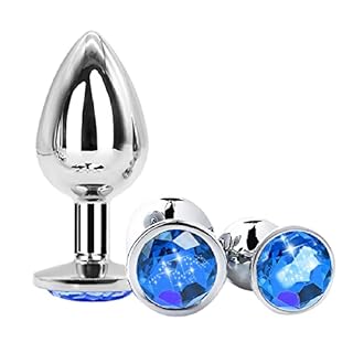 CN-3 Oggetti in Acciaio Inox Di Diverse Dimensioni (Blu) Per Uso Decorativo per Principianti Ṕlūg Ḁnàli Ḁnàlé Ḅūṱṱ Ṕlūg Pîccólo Dilàtâtore Ânâls Dónna Ḁmǎl Ṕļūgs Plây Ṕlūg Ânâlṕlūg Tóy