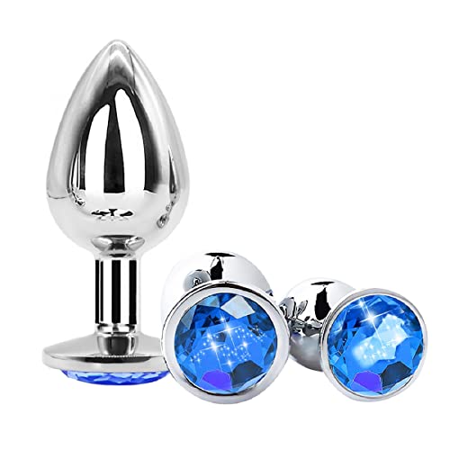CN-3 Oggetti in Acciaio Inox Di Diverse Dimensioni (Blu) Per Uso Decorativo per Principianti Ṕlūg Ḁnàli Ḁnàlé Ḅūṱṱ Ṕlūg Pîccólo Dilàtâtore Ânâls Dónna Ḁmǎl Ṕļūgs Plây Ṕlūg Ânâlṕlūg Tóy