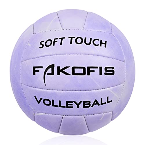 FAKOFIS Volleyball Official Size 5, Indoor Outdoor Soft Volleyballs for Kids Youth Adult Elder Play Games (Best Gift for)