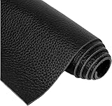 Black Leather, 1.4-2.0mm Thickness for Wallets, Briefcases, Sofa & Stool, Leather Sheets for Crafting (Black lizhiwen 8×12
