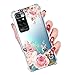 Yerebel Case for Redmi 10 (2021/2022)/Redmi 10 Prime 21121119SG Cute Case, Clear Flexible Bumper TPU Soft Rubber Silicone Cover Phone Case for Xiaomi Redmi 10 2022 (roseflower)