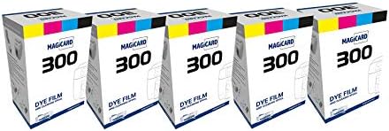 5 x Magicard 300 Printer MC300YMCKO Color Ribbon - YMCKO - 300 Prints with Bodno Software Demo Card