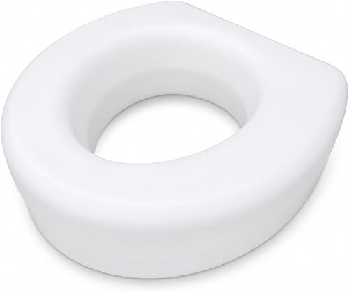 Rehausseur WC 15 cm Siège de Toilette Surélevé Coussinets Antidé 