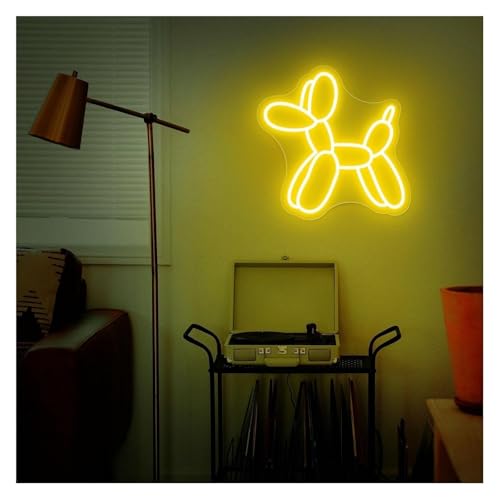 Néon lumineux ballon chien de 40cm pour sublimer l'ambiance de votre salon ou chambre