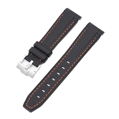 [SLFJEYTX] 1�{ �u���b�N �O���[�� 20mm 22mm �����Y �_�C�r���O �J�[�u�G���h �E�H�b�`�o���h X Swatch MoonSwatch�p�X�g���b�v(Orange line,20mm)