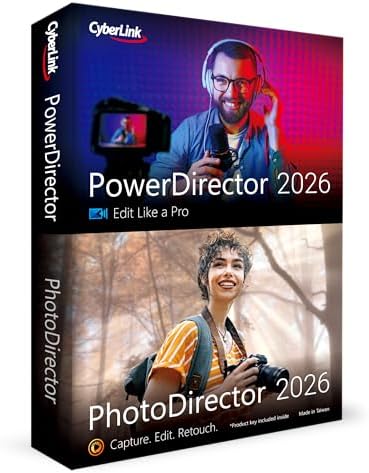 CyberLink PowerDirector and PhotoDirector 2026 | AI Video Editing & Generative AI Photo Editing for Windows | Easily Create Stunning Videos, Photos, Slideshows & Effects | Box with Download Code CyberLink PowerDirector and PhotoDirector 2026 | AI Video Editing & Generative AI Photo Editing for Windows | Easily Create Stunning Videos, Photos, Slideshows & Effects | Box with Download Code