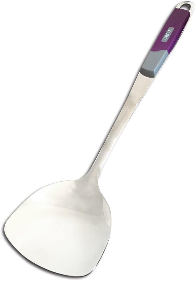 TRIONFO Stainless Steel Kitchen Utensil Tool, Chinese Cooking Turner, Wok Spatula