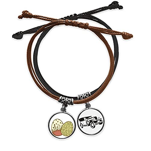 Bracelet Oeufs de Pâques en cuir pour vos tenues de fête