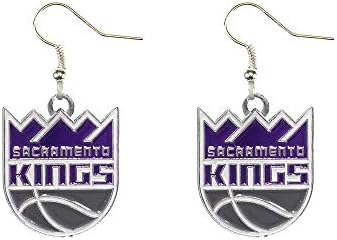 Aminco NBA Sacramento Kings Logo Dangler Earrings, 2.5