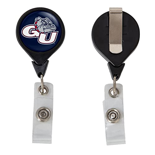 Desert Cactus Gonzaga University Retractable Badge Holder Bulldogs GU Zags ID Reel with Ticket Clip for Lanyard, Work, School & Office Access