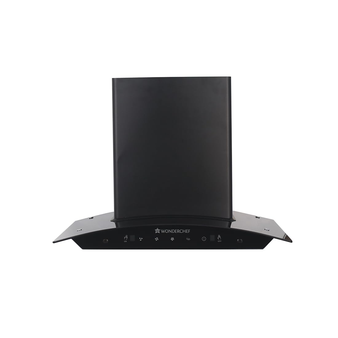 Wonderchef Power Curve Wall-Mount Chimney|Auto Clean Function|1200M3/H |Suction Capacity|Baffle filter |3 Speed Suction|Gesture and Touch Control|Oil Collector|Low Noise|LED Lamp|60cm|Black-image-3