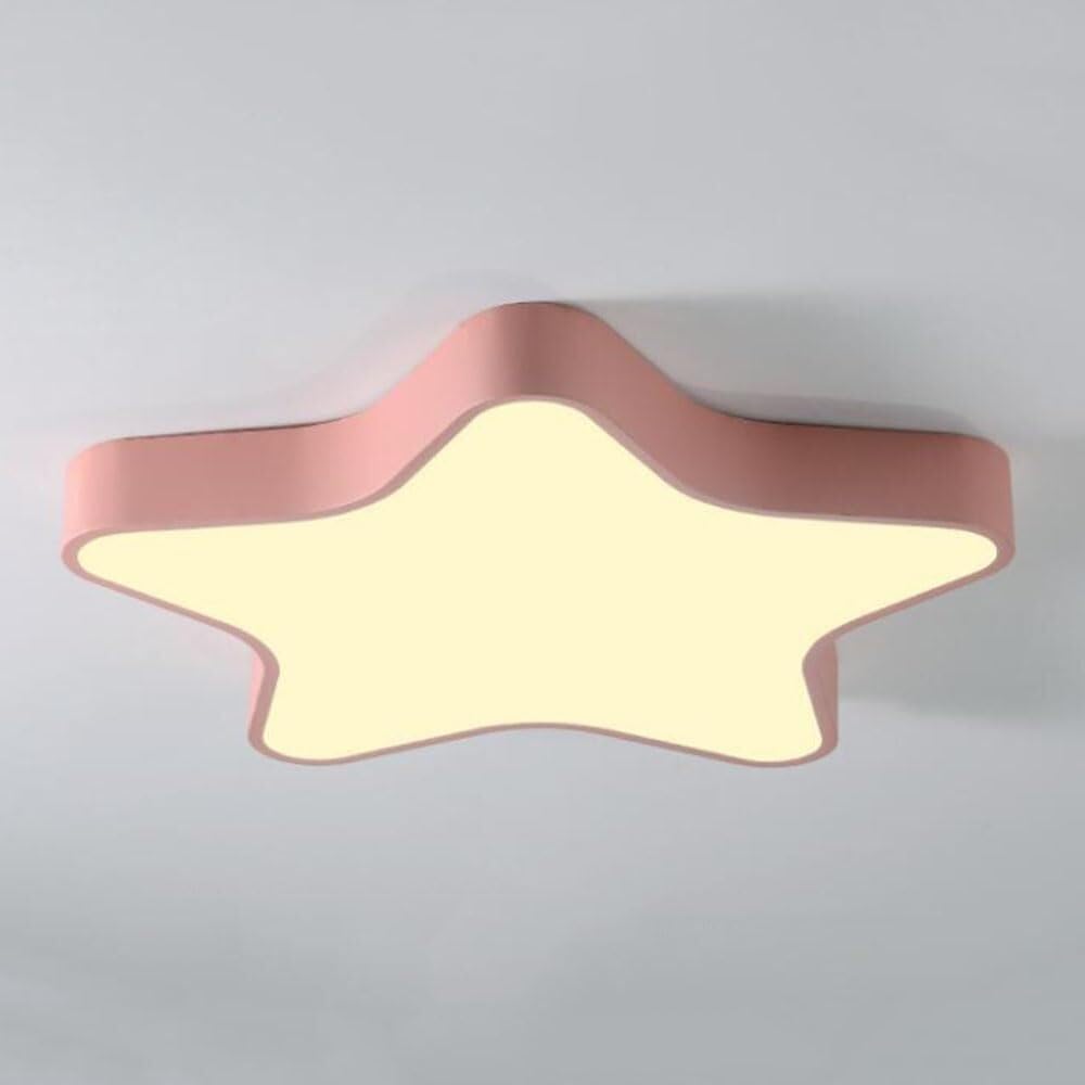 Plafonnier LED design simple rose pour salon de 50cm de diamètre
