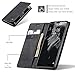 Cracedily for Huawei P20 Pro Case, Flip Wallet Leather Case with Card Holder Magnetic Closure Shockproof Kickstand Protective Phone Cases Cover for Huawei P20 Pro,Black