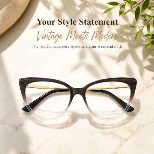 Image of Cyxus Cat Eye Blue Light Glasses for Women Reduce Eye Strain 8144 | Eye Protection,UV Protection,Ideal for Office Work Daily Wear