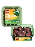 Natural Delights Medjool Dates - Jumbo USDA Certified Organic Pitted Dates Medjool, Non-GMO Verified, Good Source of Fiber, Naturally Sweet Fruit Snack, Perfect for On-the-Go - Organic Medjool Dates Pitted, 12 oz Container