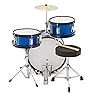Junior 3 Piece Drum Kit by Gear4music, Blue #4