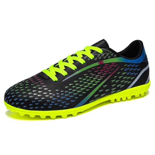 LEADER SHOW Women's Performance Turf Soccer Shoe Outdoor Athletic Football Cleats Shoes (6.5, Black)