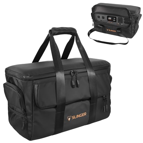 SLINGER Storage Protective Bag for DJI Power 1000 Portable Power Station, Black